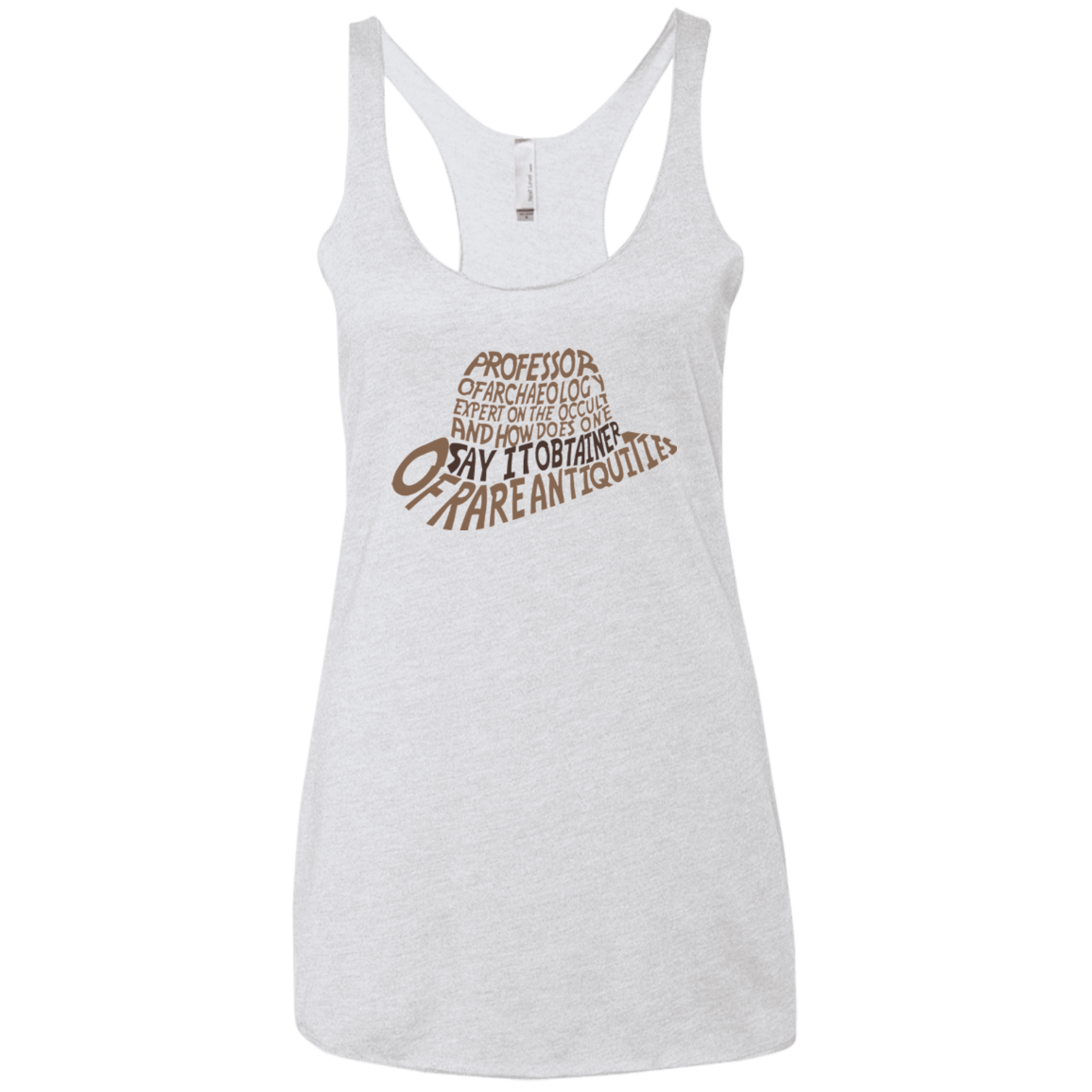 T-Shirts Heather White / X-Small Indiana hat Women's Triblend Racerback Tank