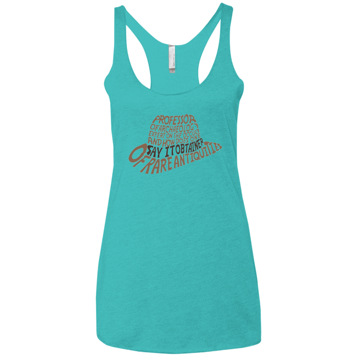 T-Shirts Tahiti Blue / X-Small Indiana hat Women's Triblend Racerback Tank