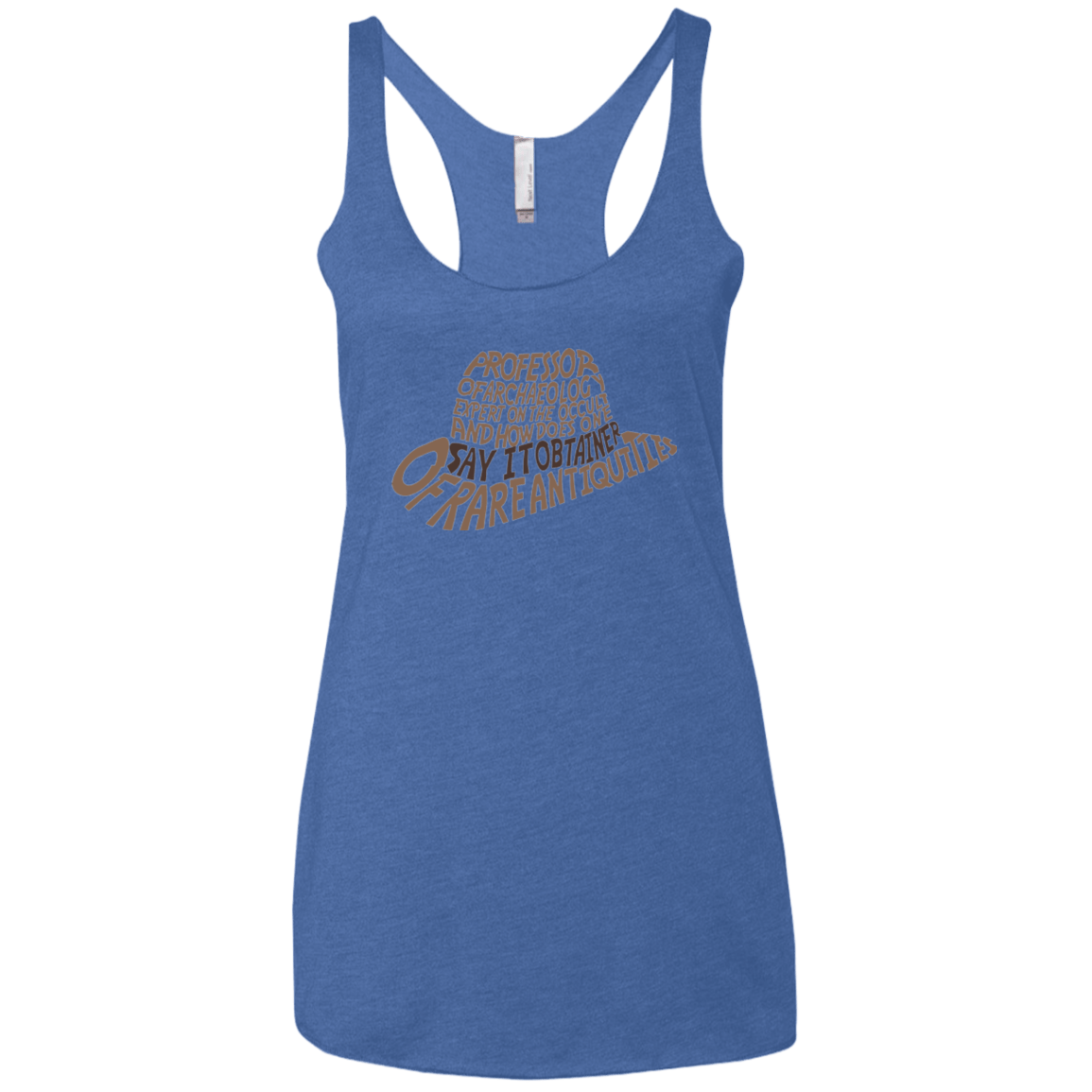 T-Shirts Vintage Royal / X-Small Indiana hat Women's Triblend Racerback Tank