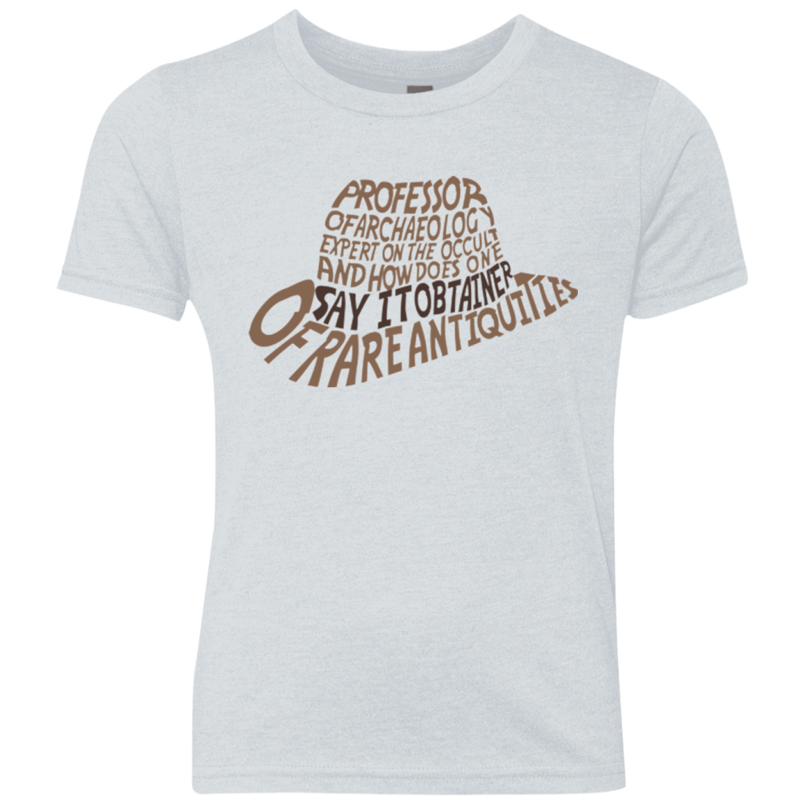 T-Shirts Heather White / YXS Indiana hat Youth Triblend T-Shirt