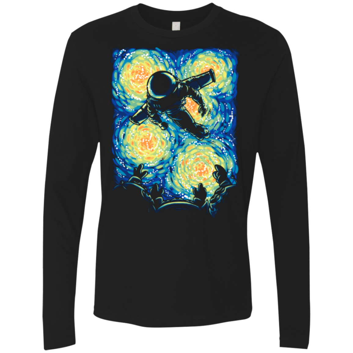 T-Shirts Black / Small Infini D'Étoiles Men's Premium Long Sleeve