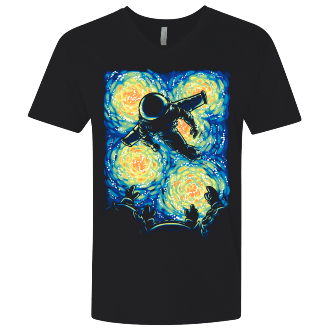 T-Shirts Black / X-Small Infini D'Étoiles Men's Premium V-Neck