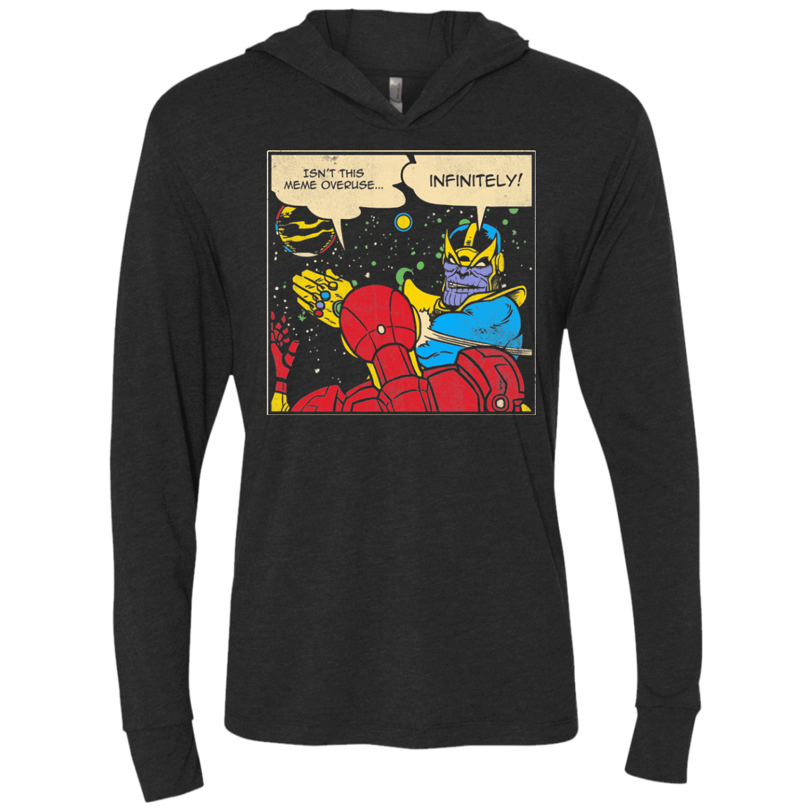 T-Shirts Vintage Black / X-Small INFINITE SLAPS Triblend Long Sleeve Hoodie Tee