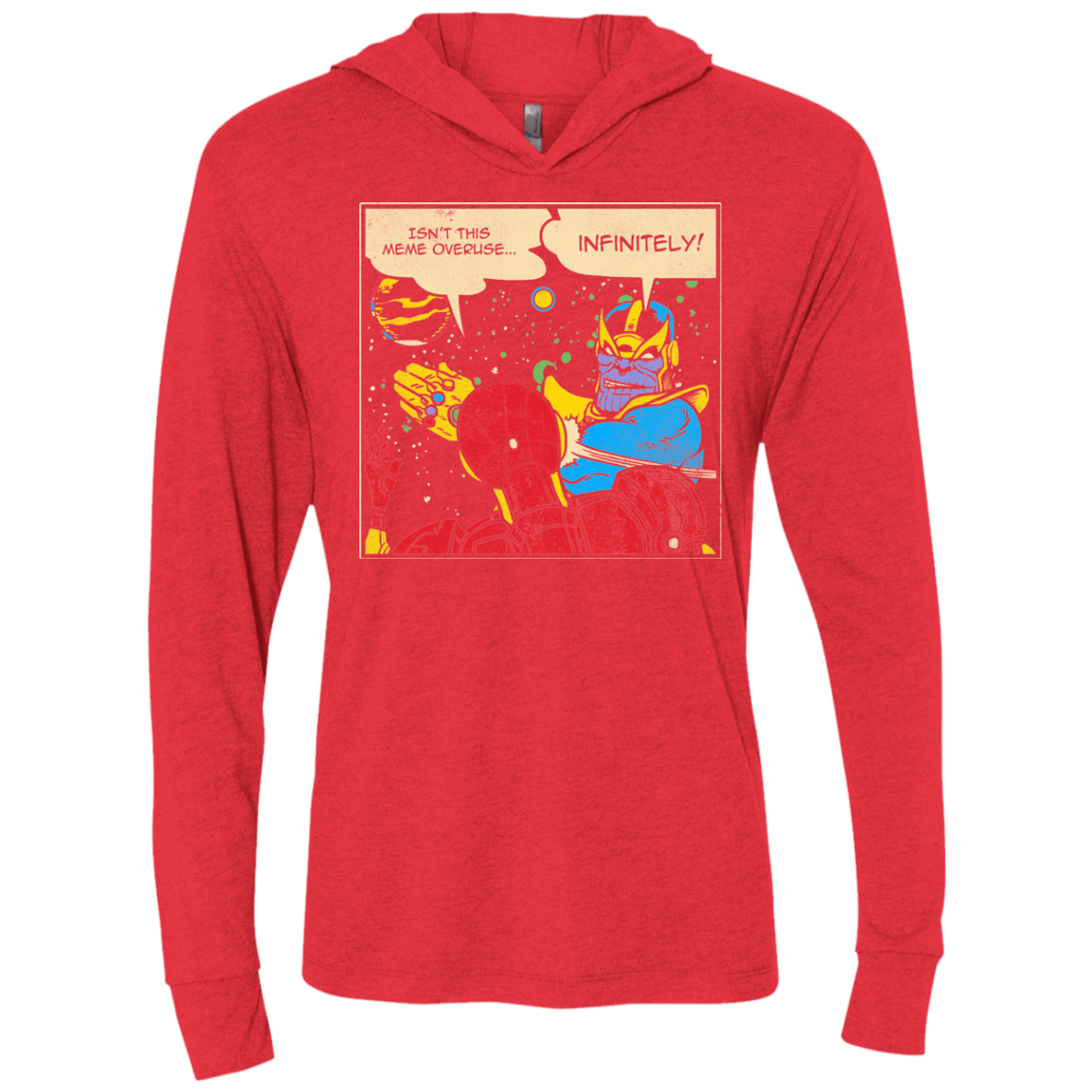 T-Shirts Vintage Red / X-Small INFINITE SLAPS Triblend Long Sleeve Hoodie Tee