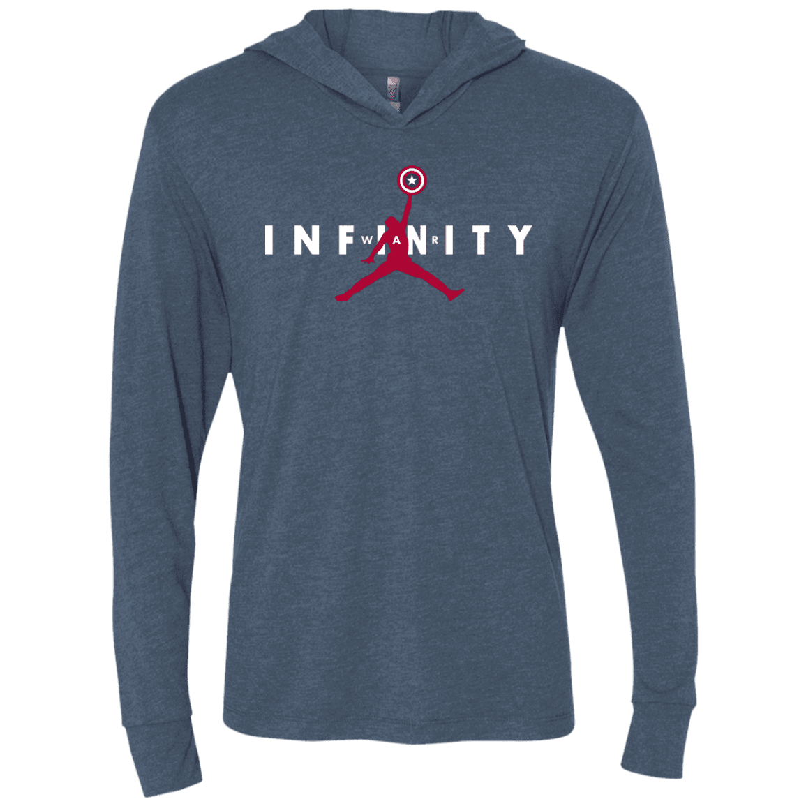 T-Shirts Indigo / X-Small Infinity Air Triblend Long Sleeve Hoodie Tee