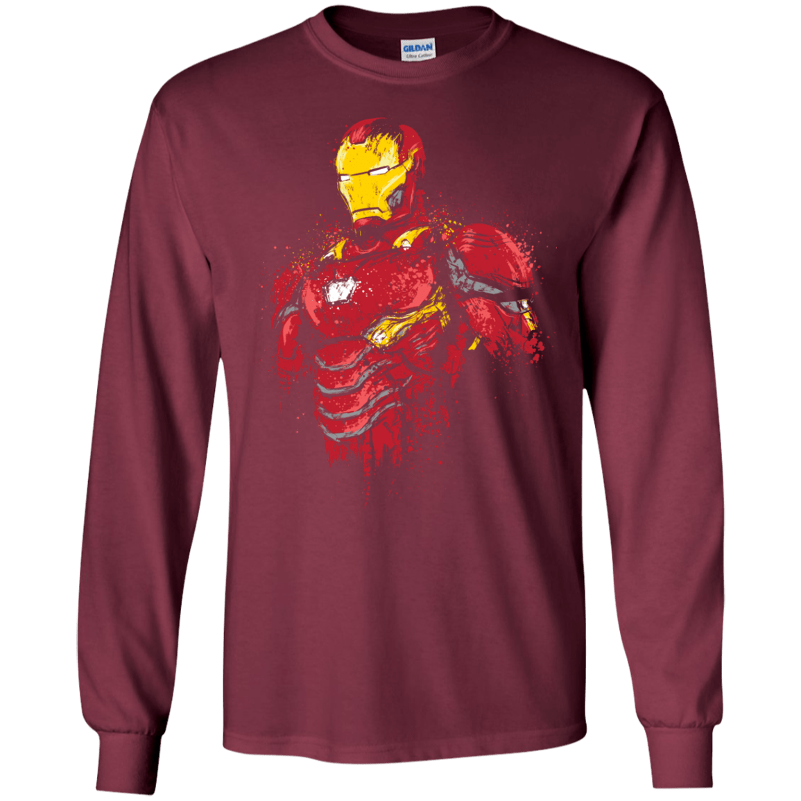 T-Shirts Maroon / S Infinity Iron Men's Long Sleeve T-Shirt
