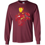 T-Shirts Maroon / S Infinity Iron Men's Long Sleeve T-Shirt
