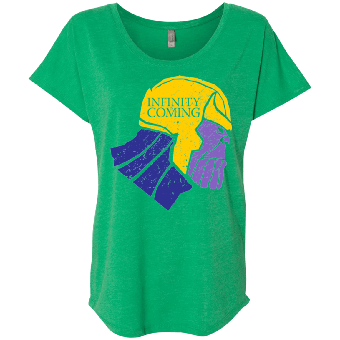 T-Shirts Envy / X-Small Infinity is Coming Triblend Dolman Sleeve