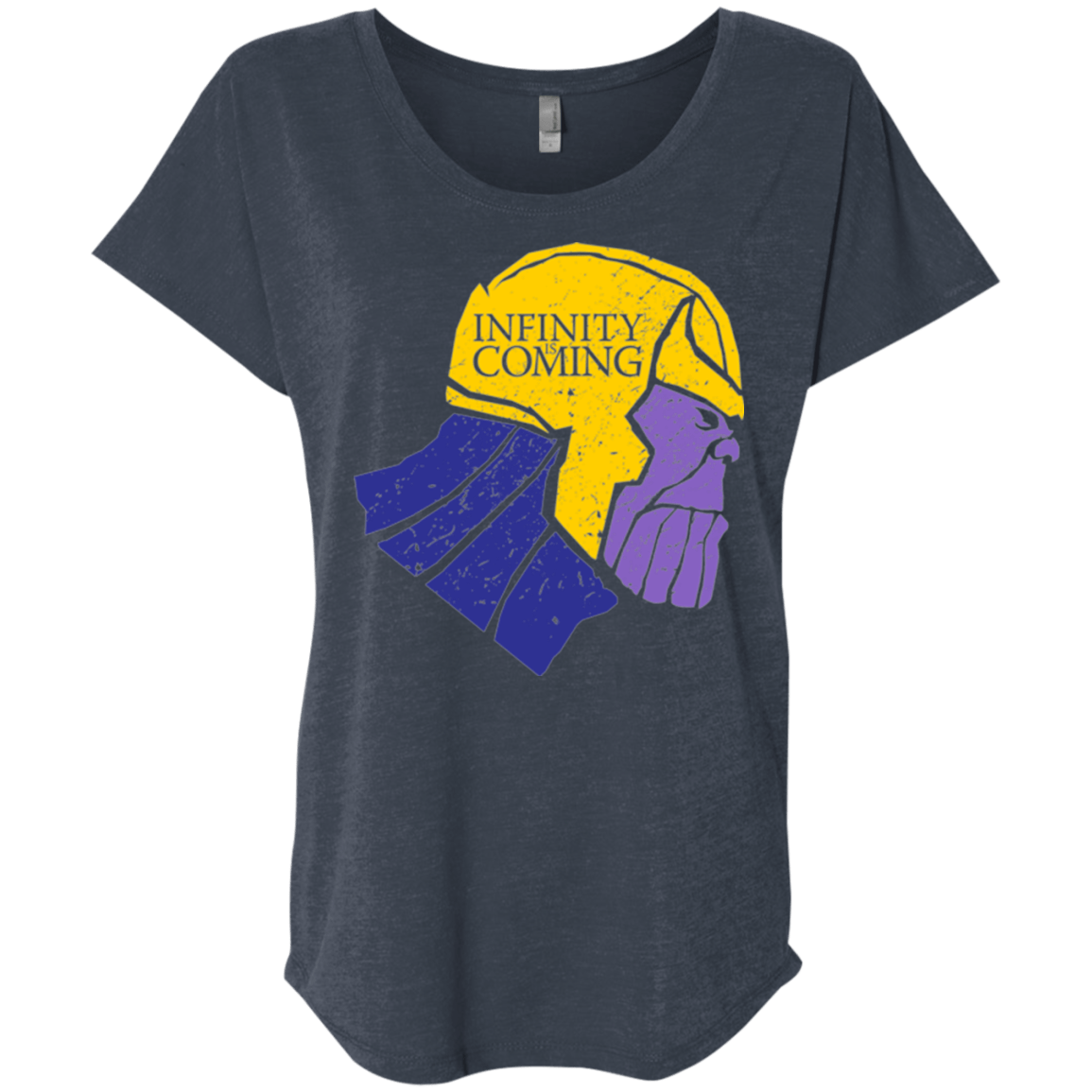 T-Shirts Vintage Navy / X-Small Infinity is Coming Triblend Dolman Sleeve