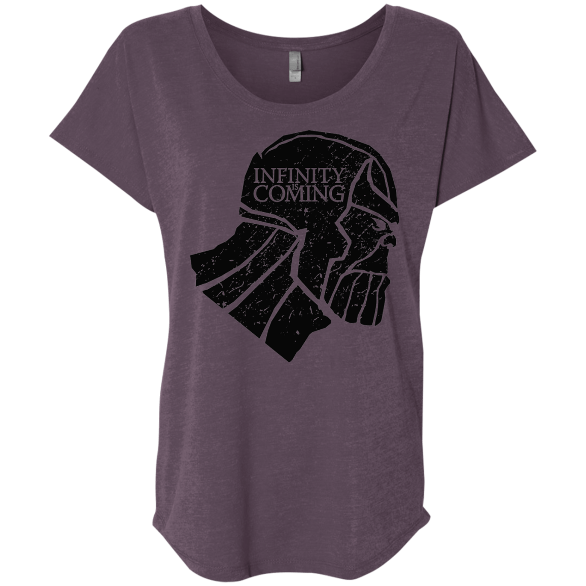T-Shirts Vintage Purple / X-Small Infinity is coming Triblend Dolman Sleeve
