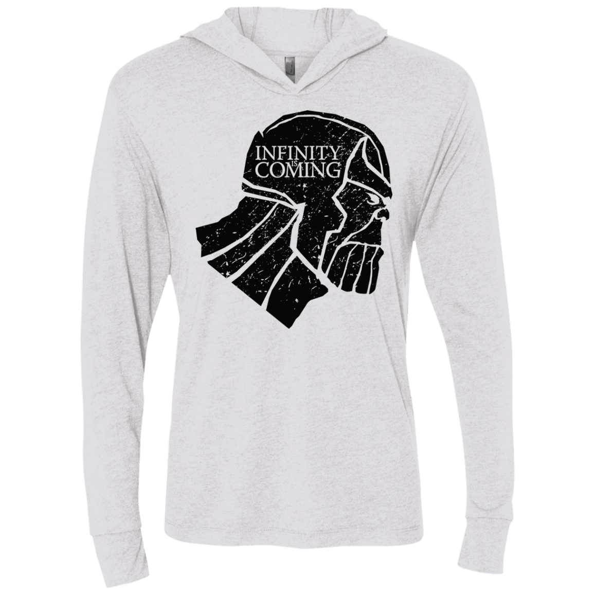 T-Shirts Heather White / X-Small Infinity is coming Triblend Long Sleeve Hoodie Tee