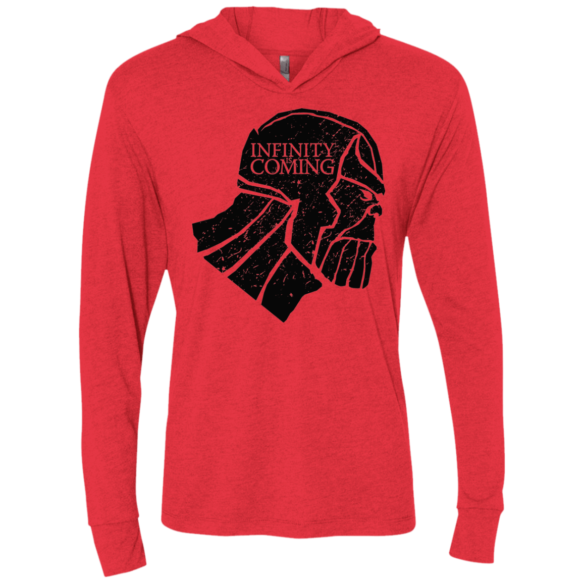 T-Shirts Vintage Red / X-Small Infinity is coming Triblend Long Sleeve Hoodie Tee