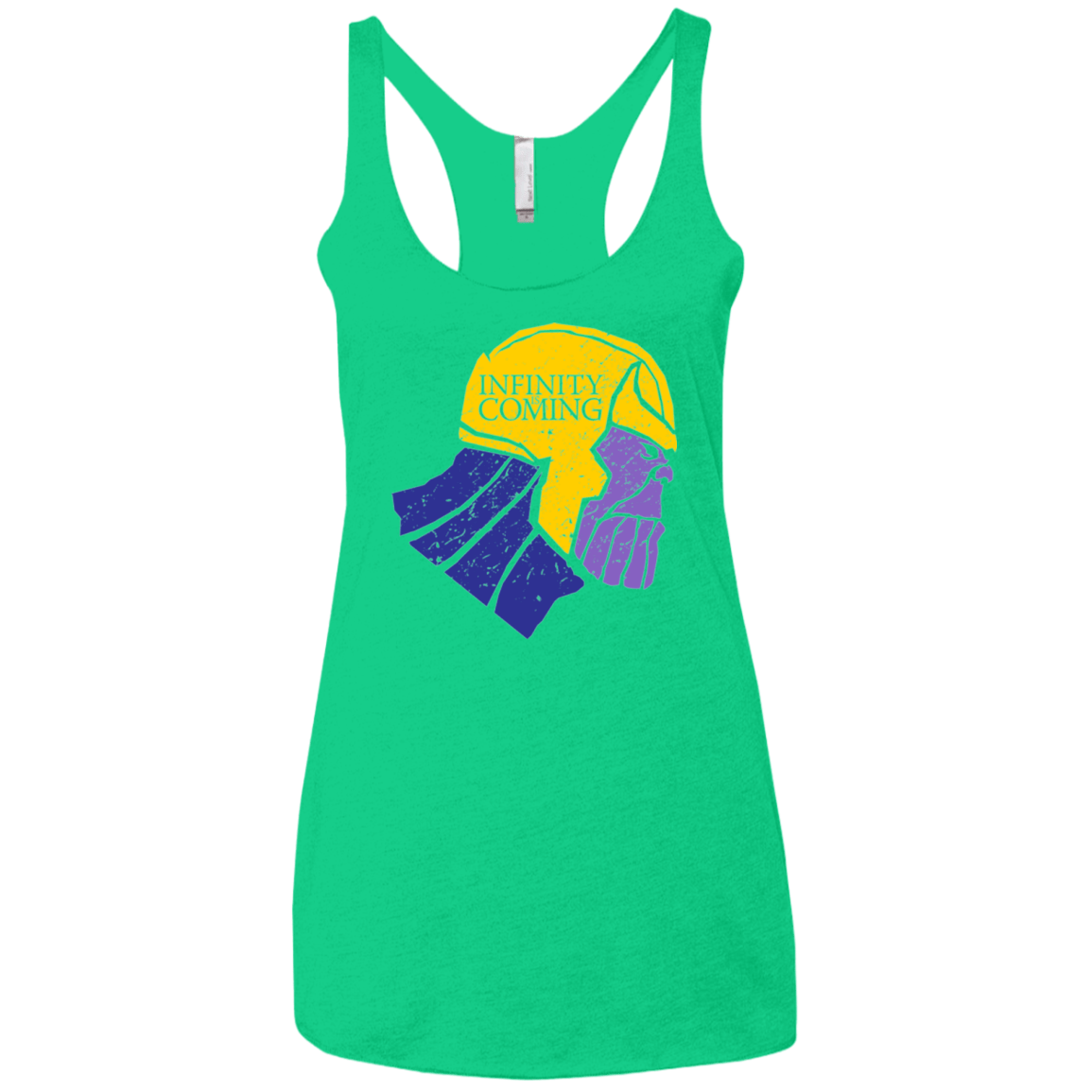 T-Shirts Envy / X-Small Infinity is Coming Women's Triblend Racerback Tank