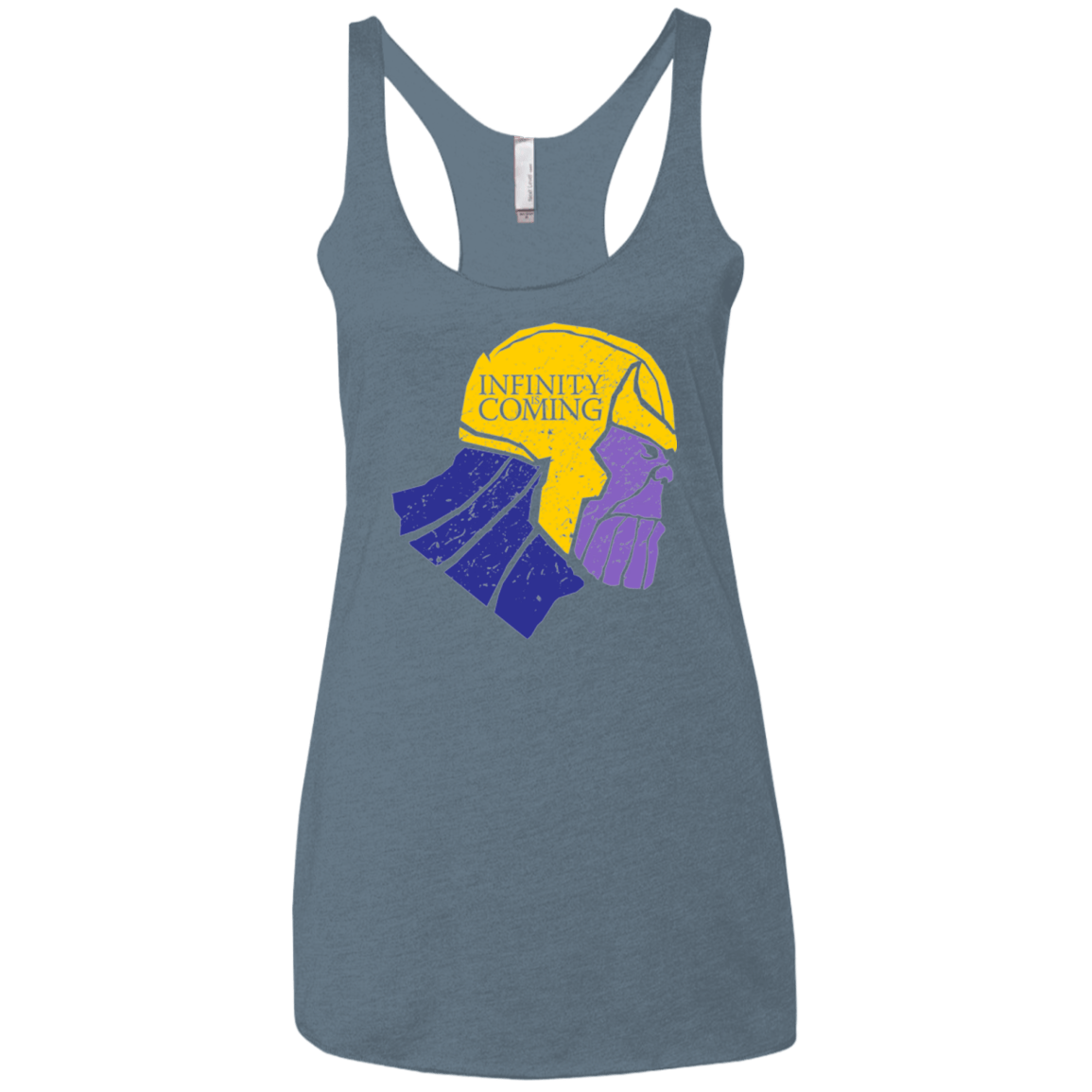 T-Shirts Indigo / X-Small Infinity is Coming Women's Triblend Racerback Tank