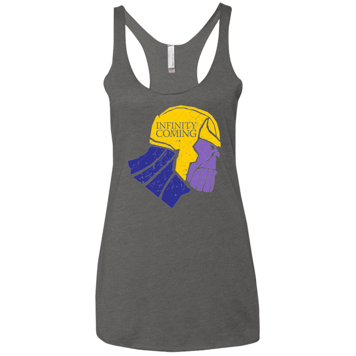 T-Shirts Premium Heather / X-Small Infinity is Coming Women's Triblend Racerback Tank