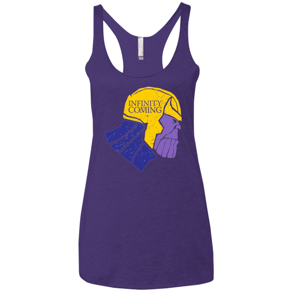 T-Shirts Purple Rush / X-Small Infinity is Coming Women's Triblend Racerback Tank