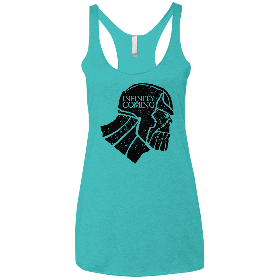 T-Shirts Tahiti Blue / X-Small Infinity is coming Women's Triblend Racerback Tank