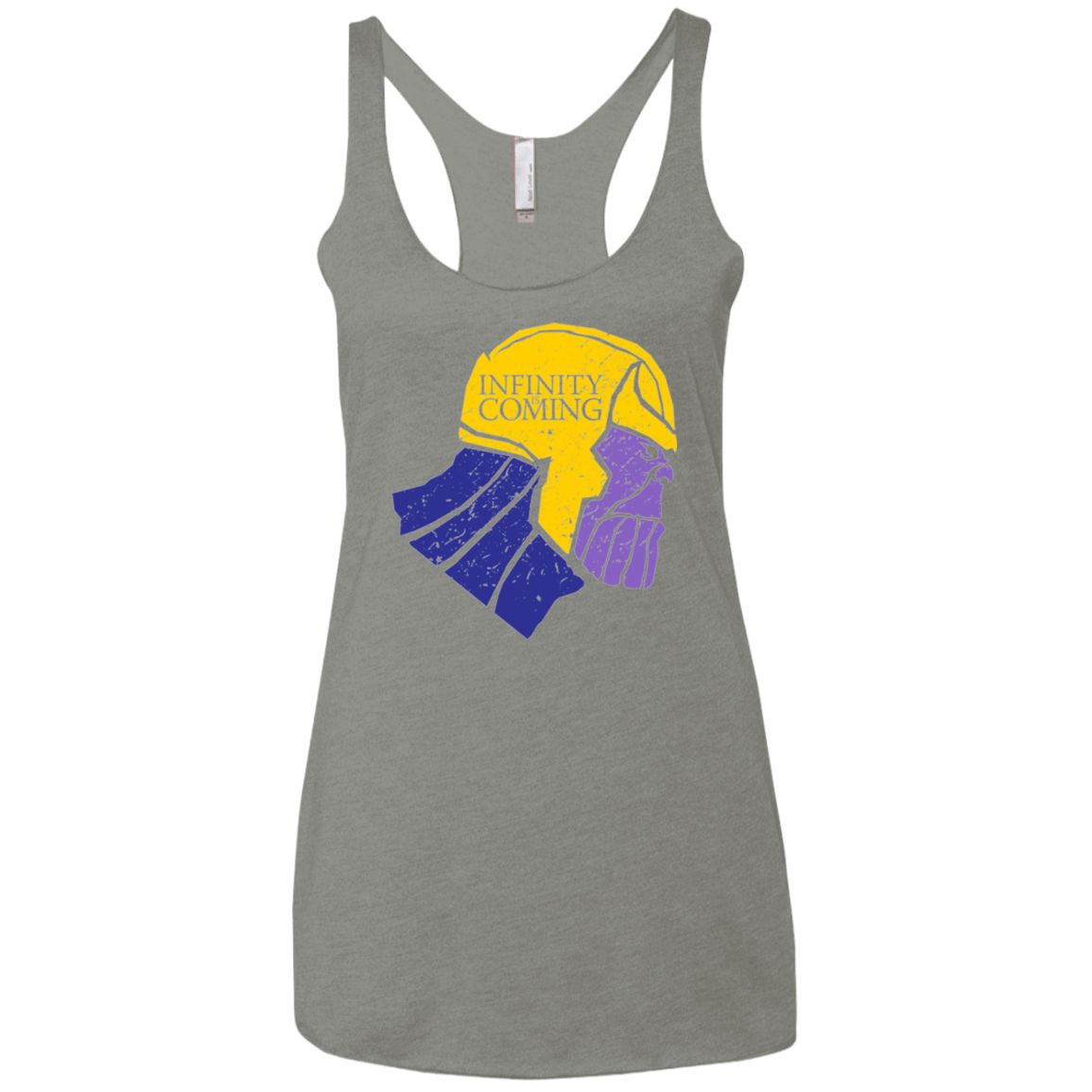 T-Shirts Venetian Grey / X-Small Infinity is Coming Women's Triblend Racerback Tank