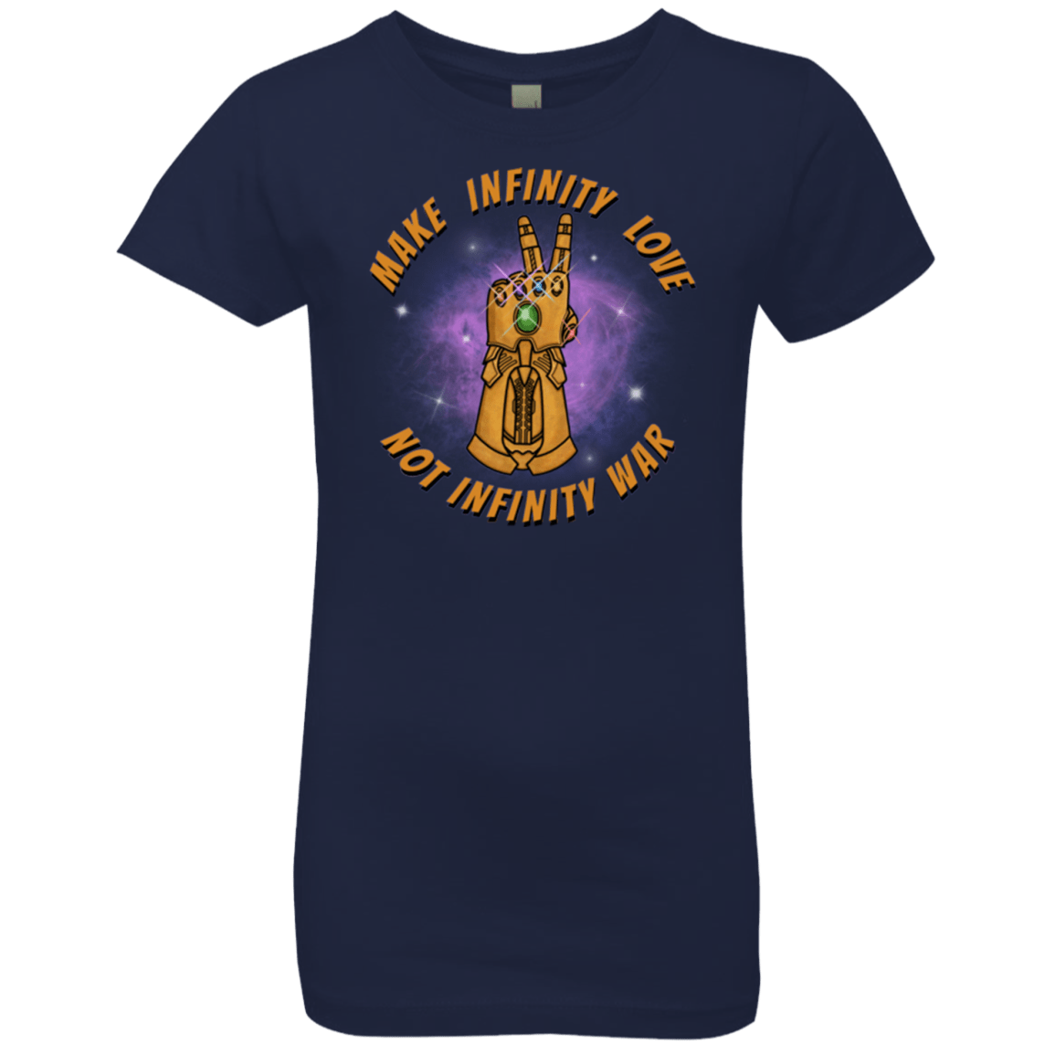 T-Shirts Midnight Navy / YXS Infinity Peace Girls Premium T-Shirt
