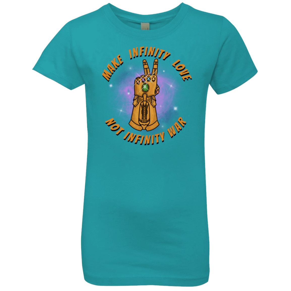 T-Shirts Tahiti Blue / YXS Infinity Peace Girls Premium T-Shirt