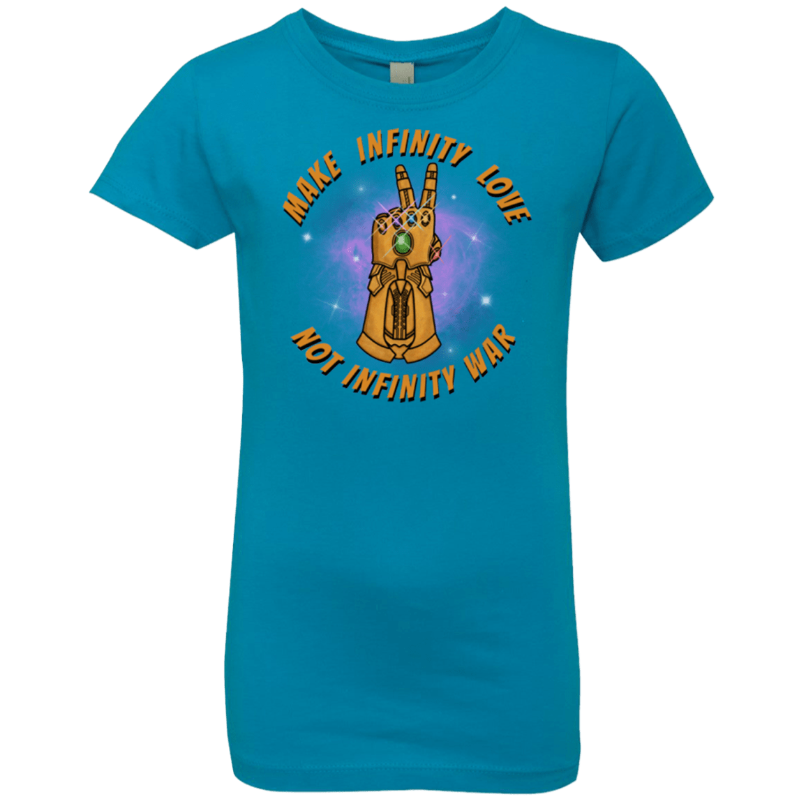 T-Shirts Turquoise / YXS Infinity Peace Girls Premium T-Shirt