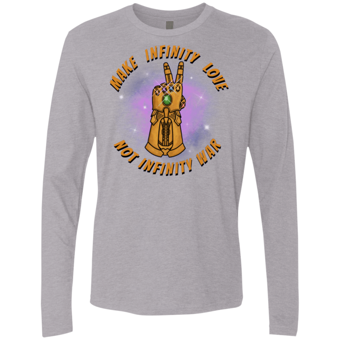 T-Shirts Heather Grey / S Infinity Peace Men's Premium Long Sleeve