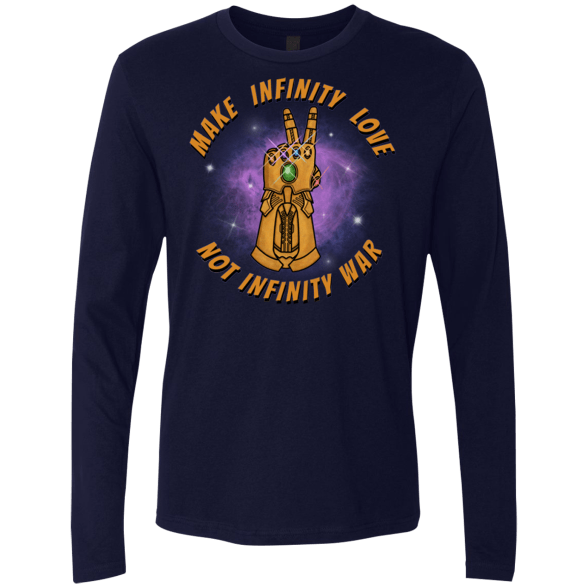 T-Shirts Midnight Navy / S Infinity Peace Men's Premium Long Sleeve