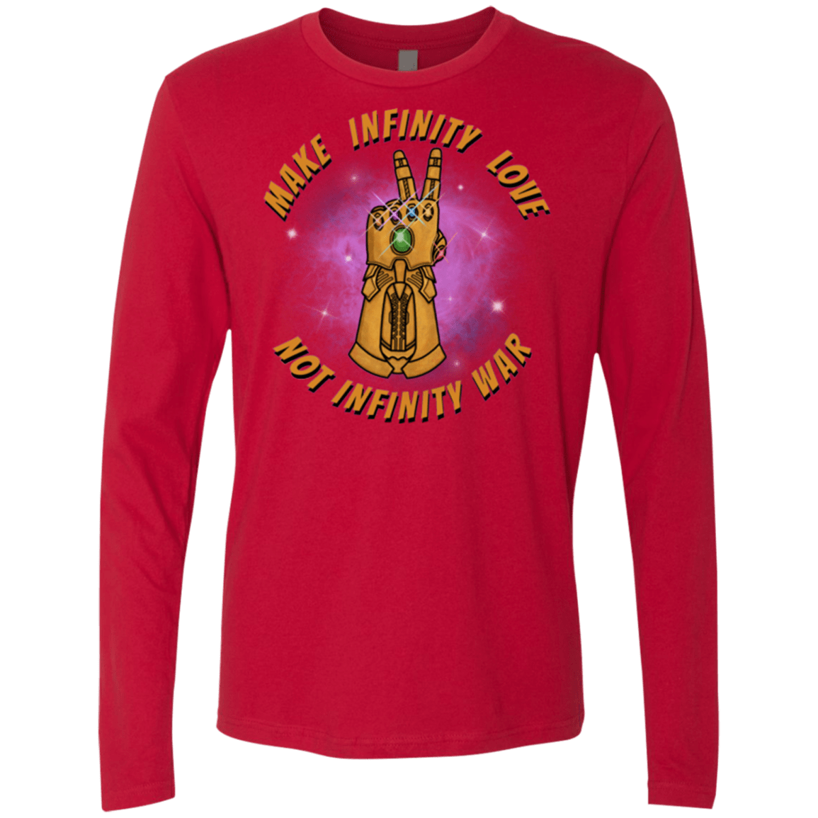 T-Shirts Red / S Infinity Peace Men's Premium Long Sleeve