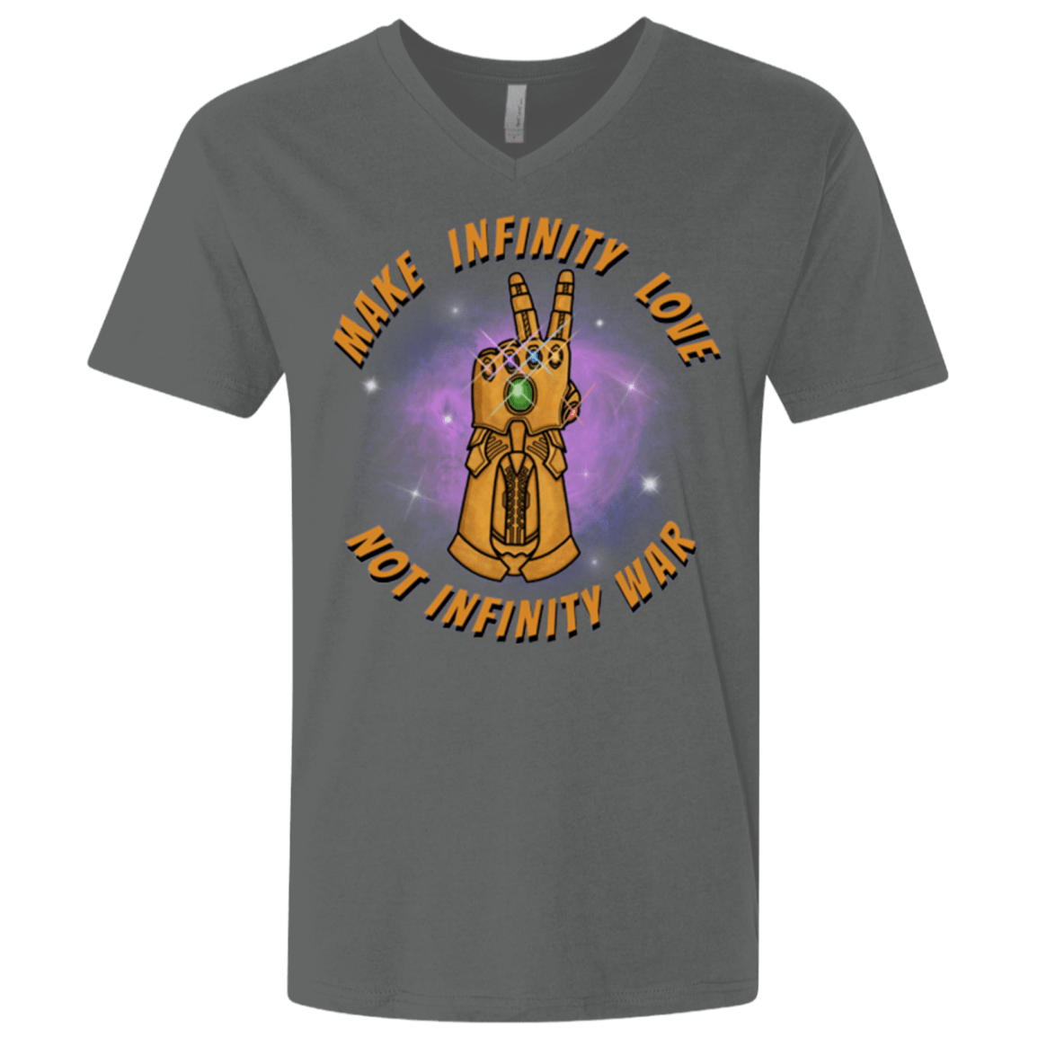 T-Shirts Heavy Metal / X-Small Infinity Peace Men's Premium V-Neck