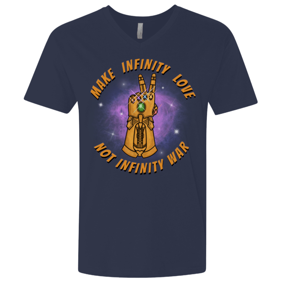 T-Shirts Midnight Navy / X-Small Infinity Peace Men's Premium V-Neck