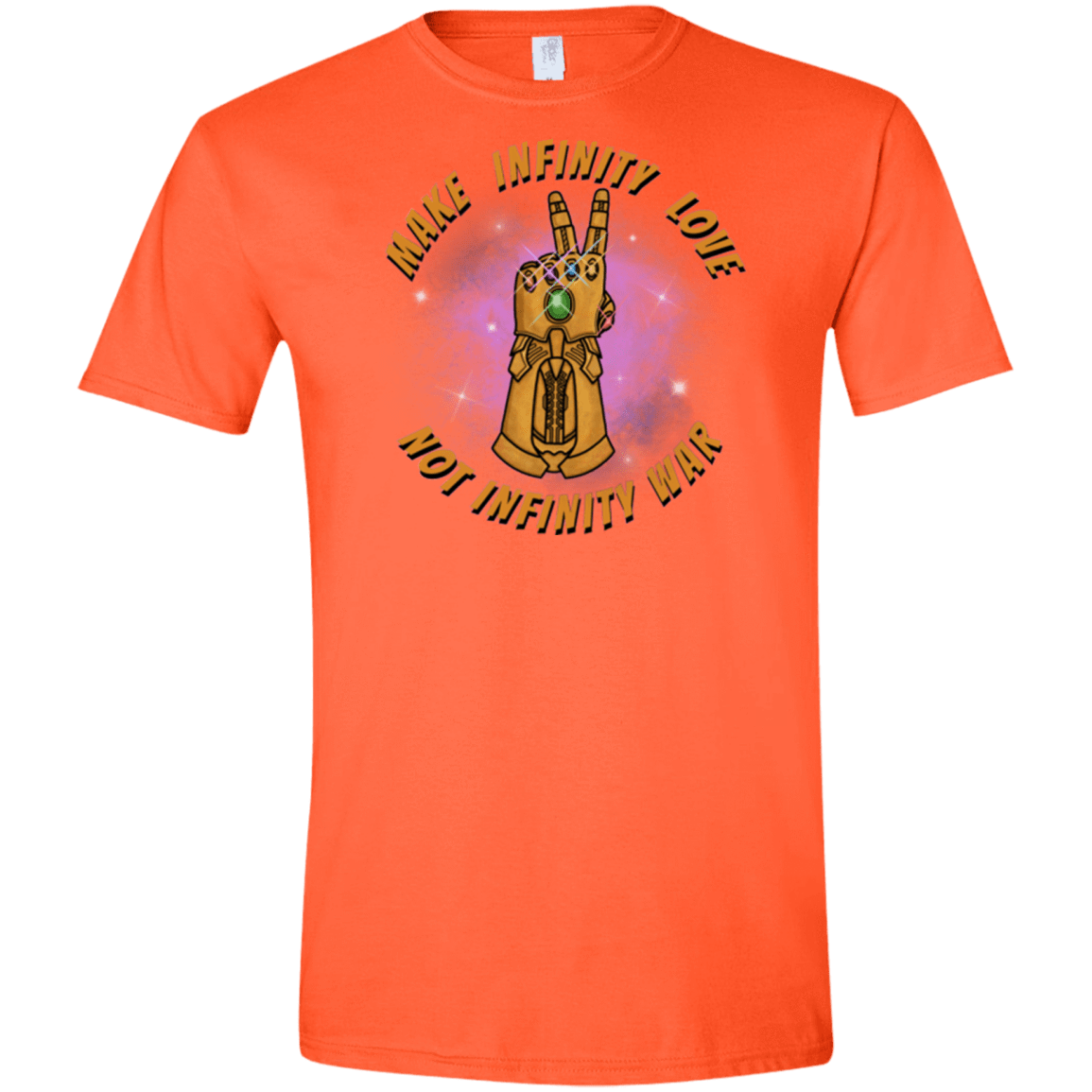 T-Shirts Orange / S Infinity Peace Men's Semi-Fitted Softstyle