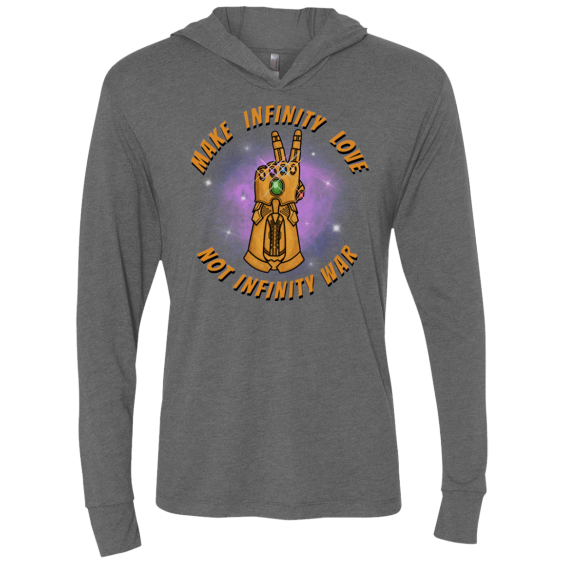T-Shirts Premium Heather / X-Small Infinity Peace Triblend Long Sleeve Hoodie Tee