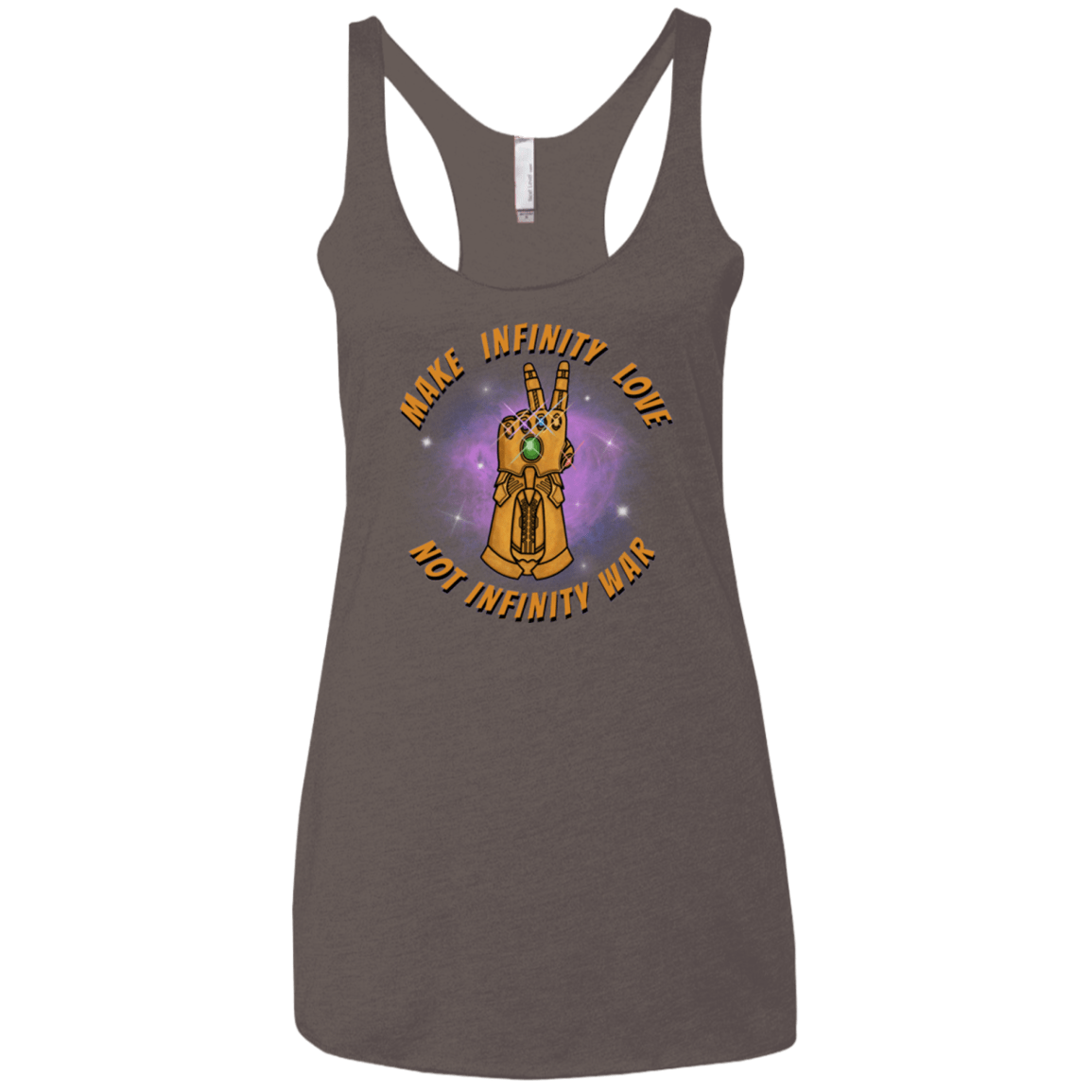 T-Shirts Macchiato / X-Small Infinity Peace Women's Triblend Racerback Tank