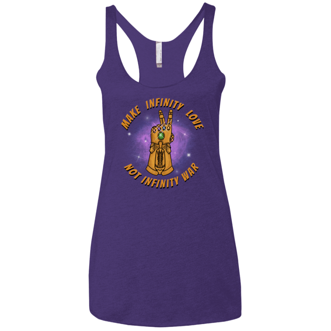 T-Shirts Purple Rush / X-Small Infinity Peace Women's Triblend Racerback Tank