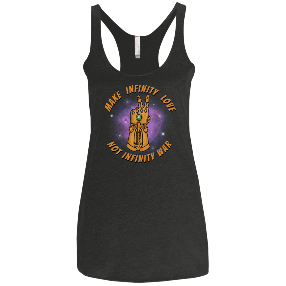 T-Shirts Vintage Black / X-Small Infinity Peace Women's Triblend Racerback Tank