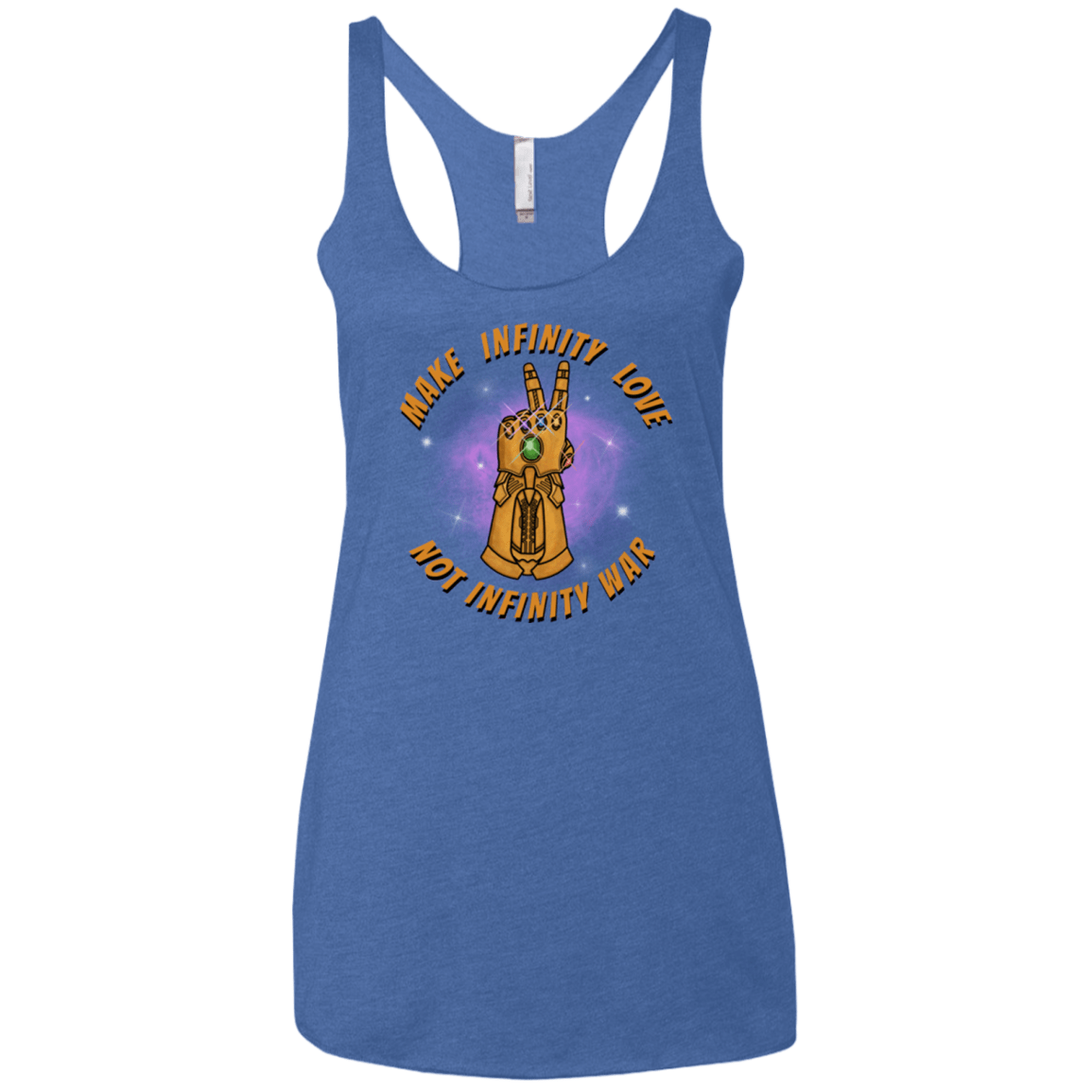 T-Shirts Vintage Royal / X-Small Infinity Peace Women's Triblend Racerback Tank
