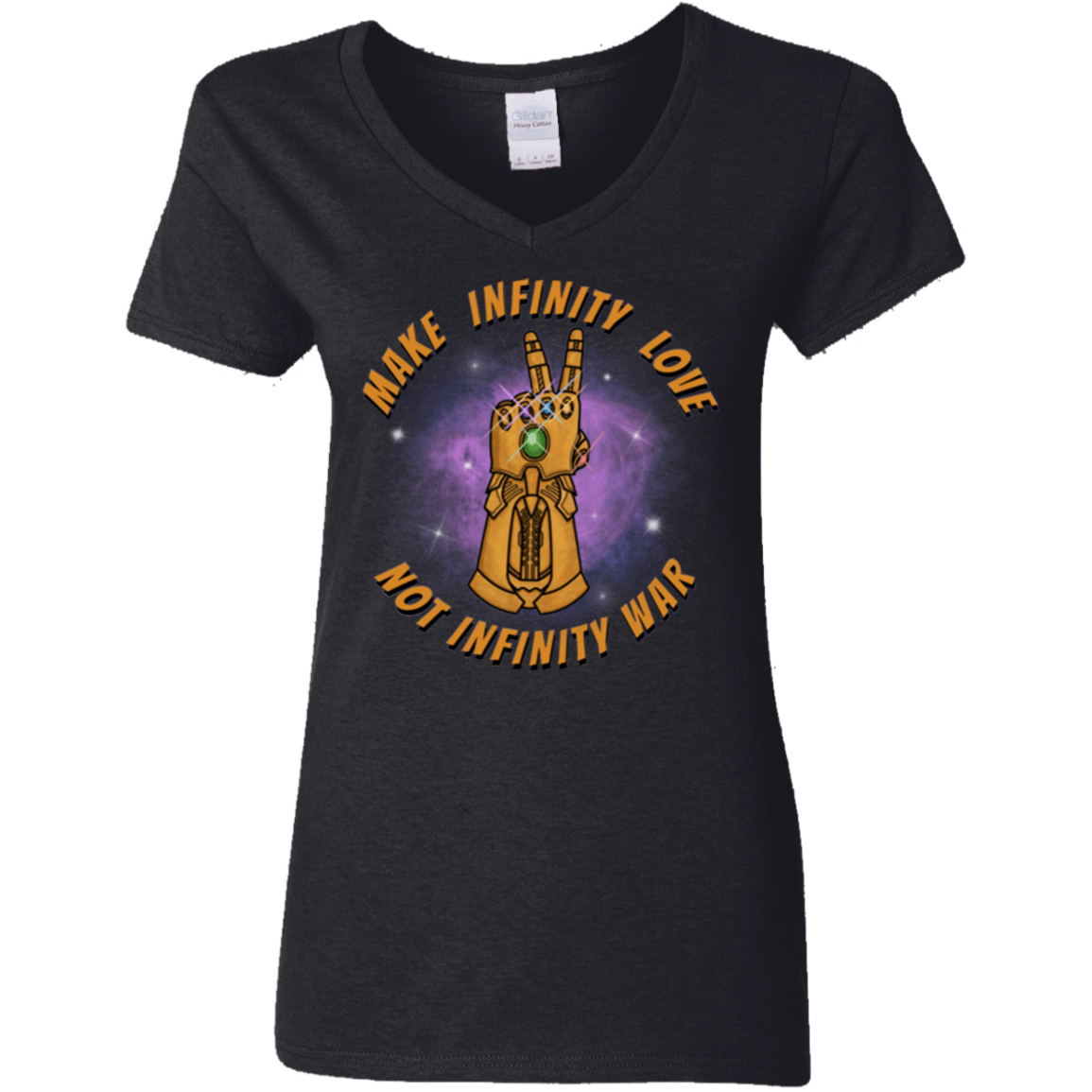 T-Shirts Black / S Infinity Peace Women's V-Neck T-Shirt