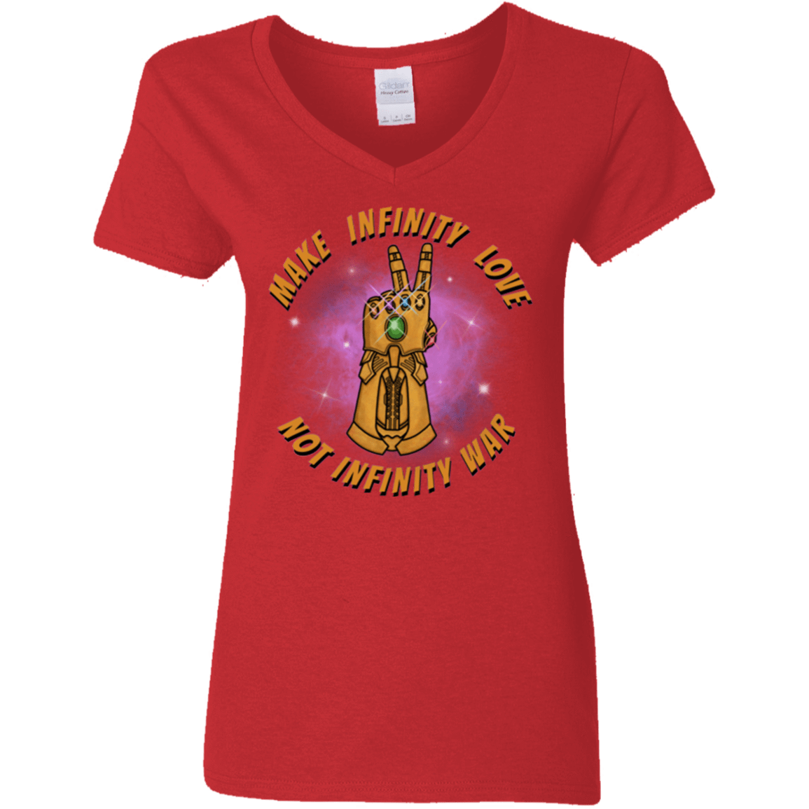 T-Shirts Red / S Infinity Peace Women's V-Neck T-Shirt