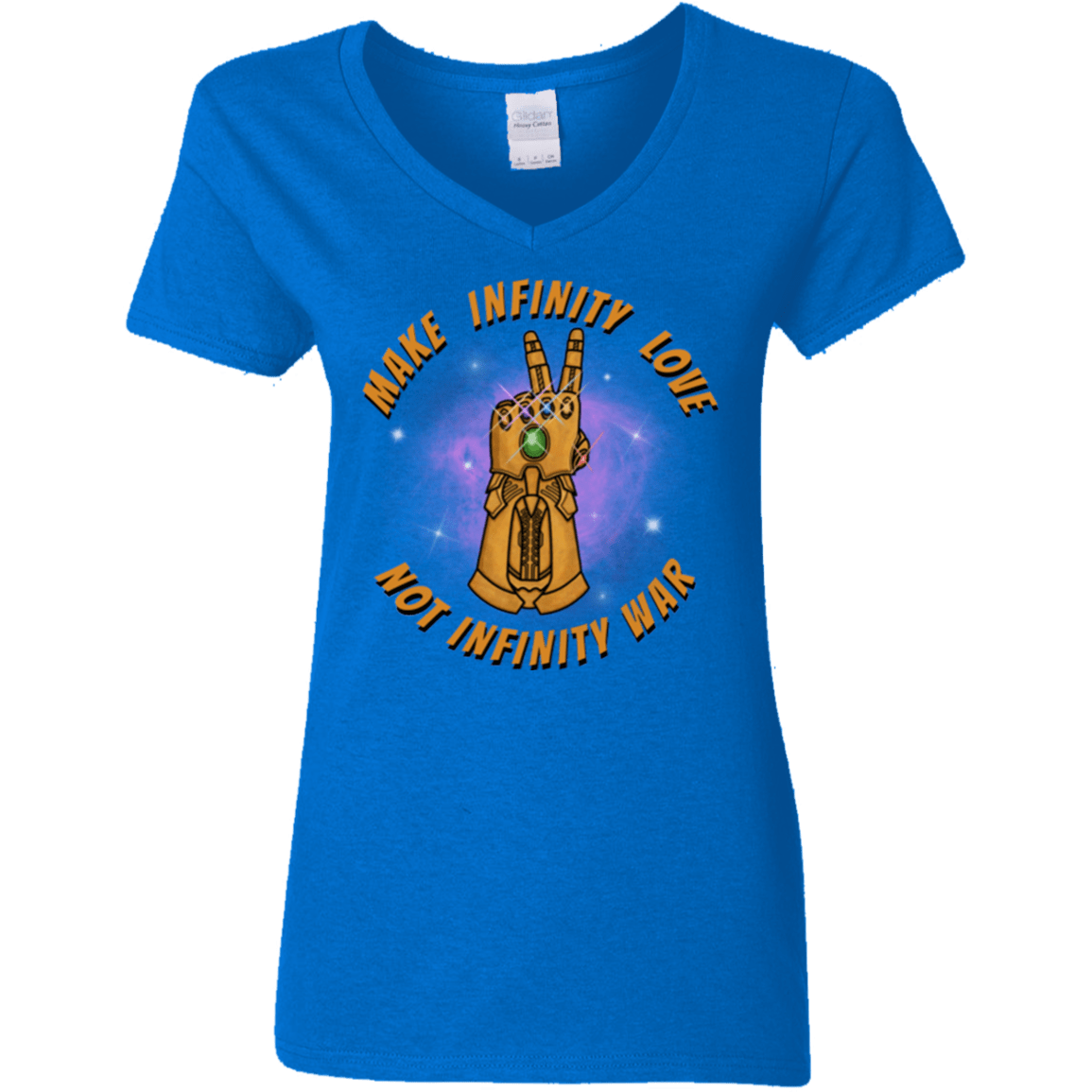 T-Shirts Royal / S Infinity Peace Women's V-Neck T-Shirt