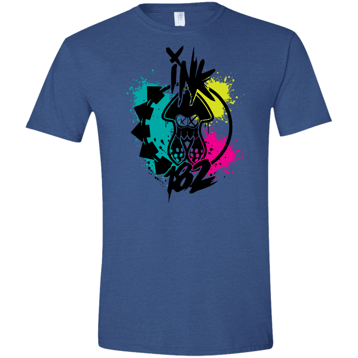 T-Shirts Heather Royal / X-Small Ink 182 Men's Semi-Fitted Softstyle