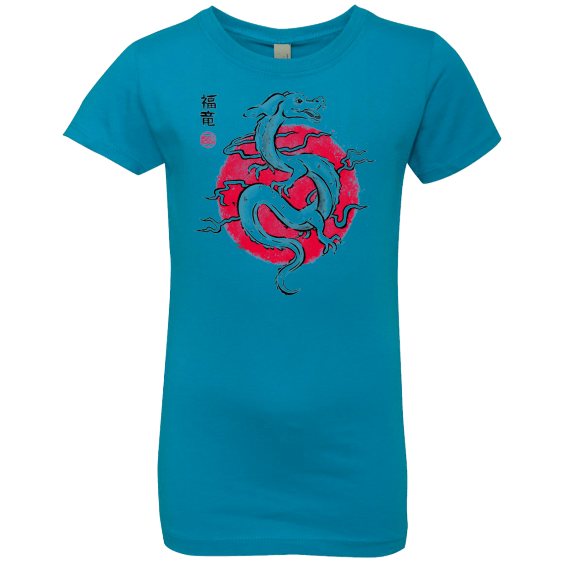 T-Shirts Turquoise / YXS Ink Fukuryu Girls Premium T-Shirt
