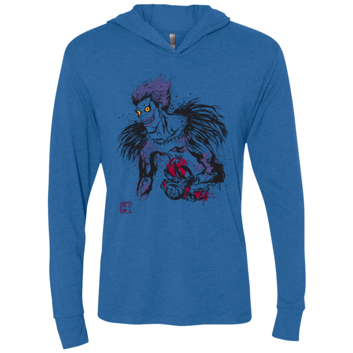 T-Shirts Vintage Royal / X-Small Ink-Ryuk Triblend Long Sleeve Hoodie Tee