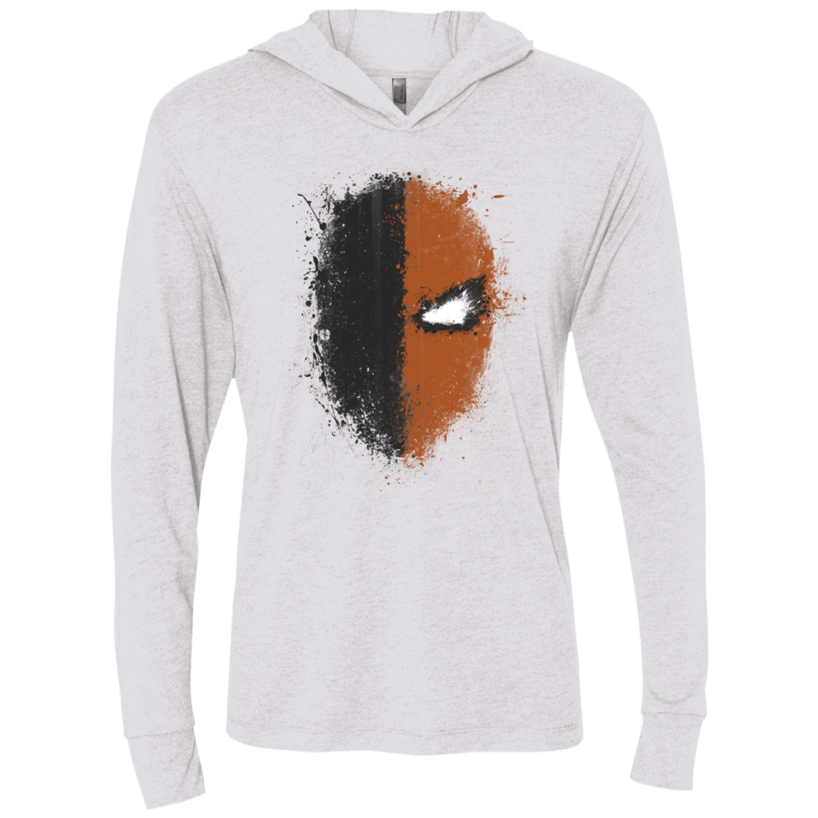 T-Shirts Heather White / X-Small Ink Stroke Triblend Long Sleeve Hoodie Tee