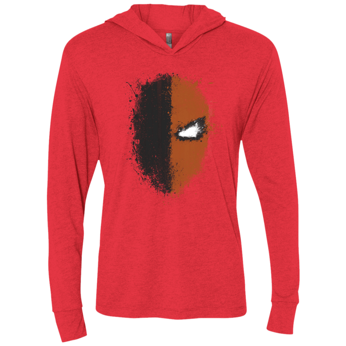 T-Shirts Vintage Red / X-Small Ink Stroke Triblend Long Sleeve Hoodie Tee