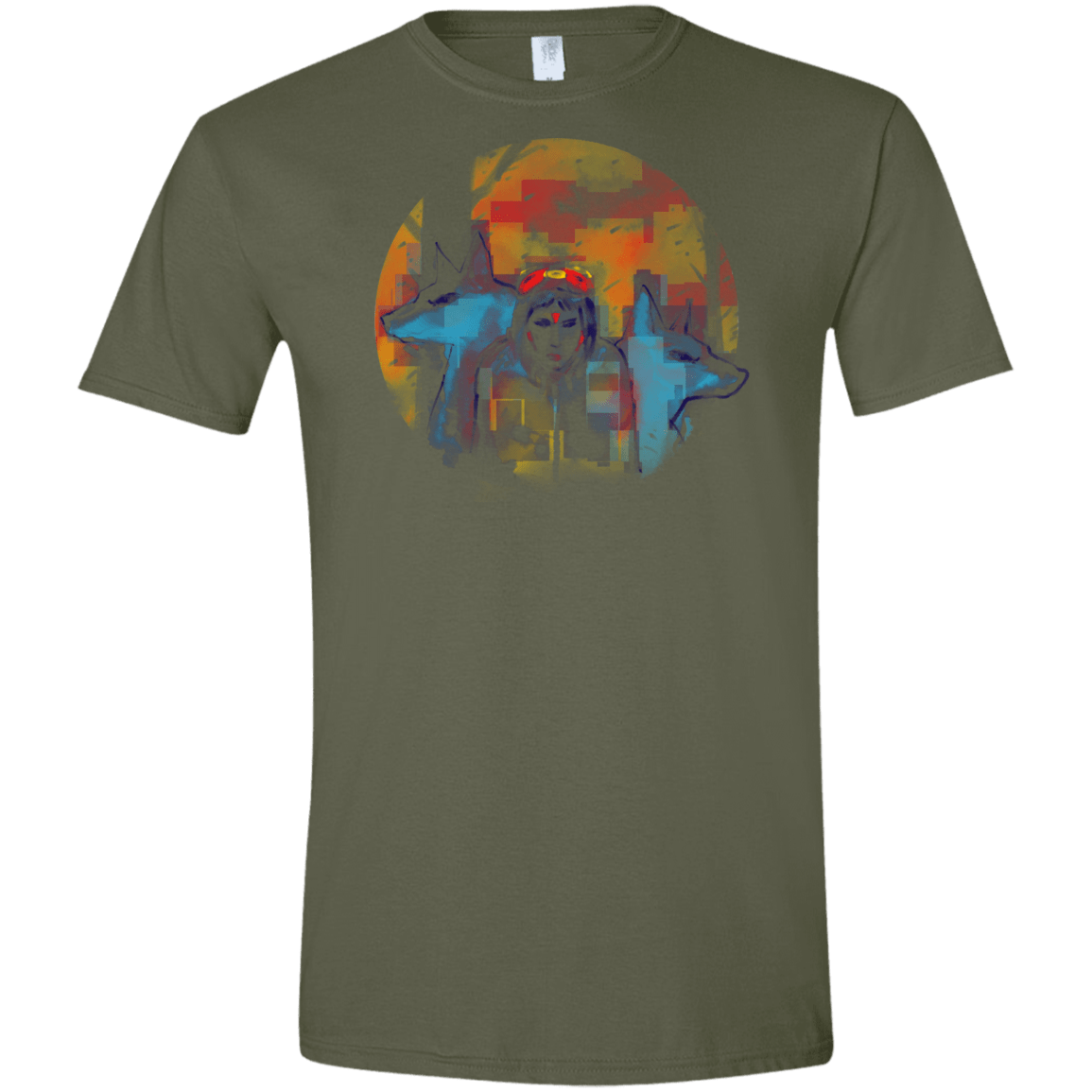 T-Shirts Military Green / S Inked Princess Men's Semi-Fitted Softstyle