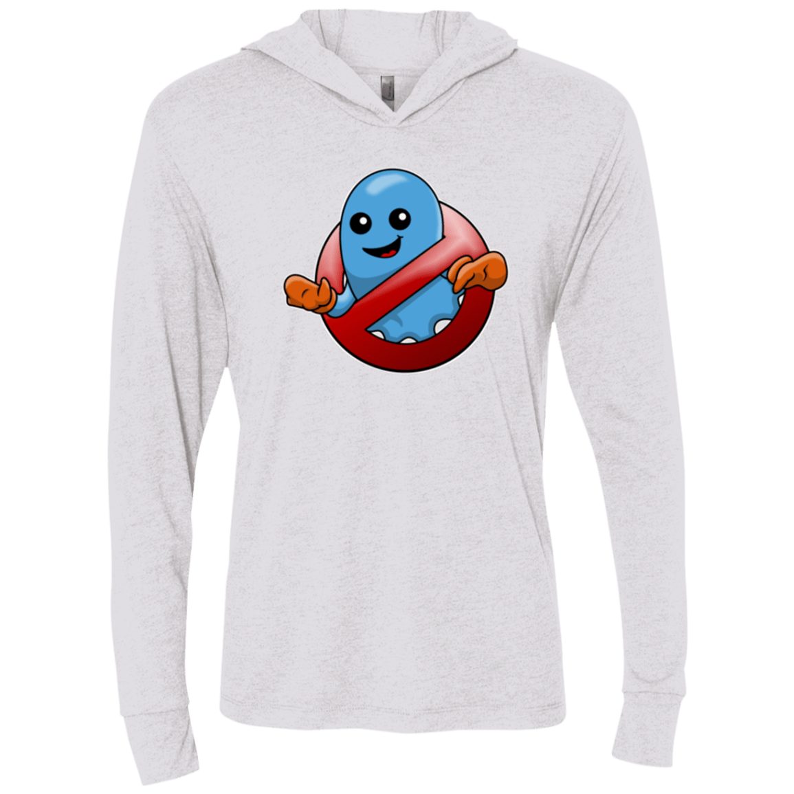 T-Shirts Heather White / X-Small Inky Buster Triblend Long Sleeve Hoodie Tee