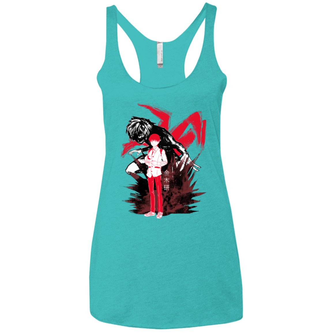 T-Shirts Tahiti Blue / X-Small Inner Ghoul Women's Triblend Racerback Tank