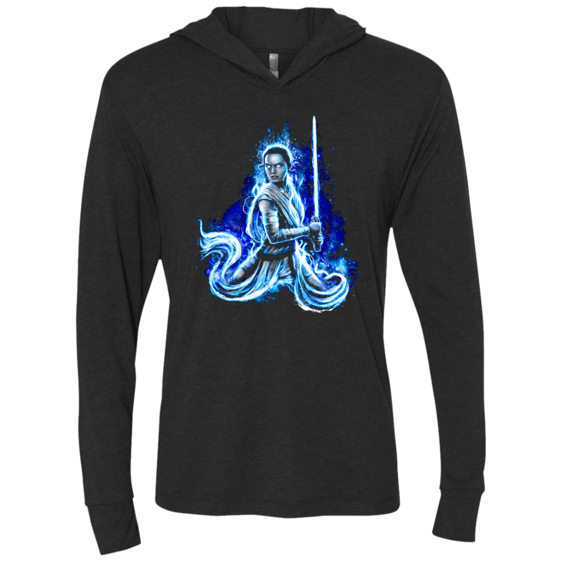 T-Shirts Vintage Black / X-Small Inner Light Triblend Long Sleeve Hoodie Tee