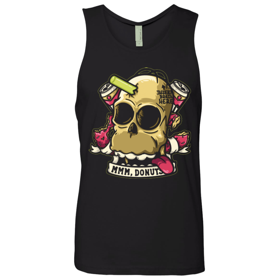 T-Shirts Black / Small Insert Brain Here Men's Premium Tank Top