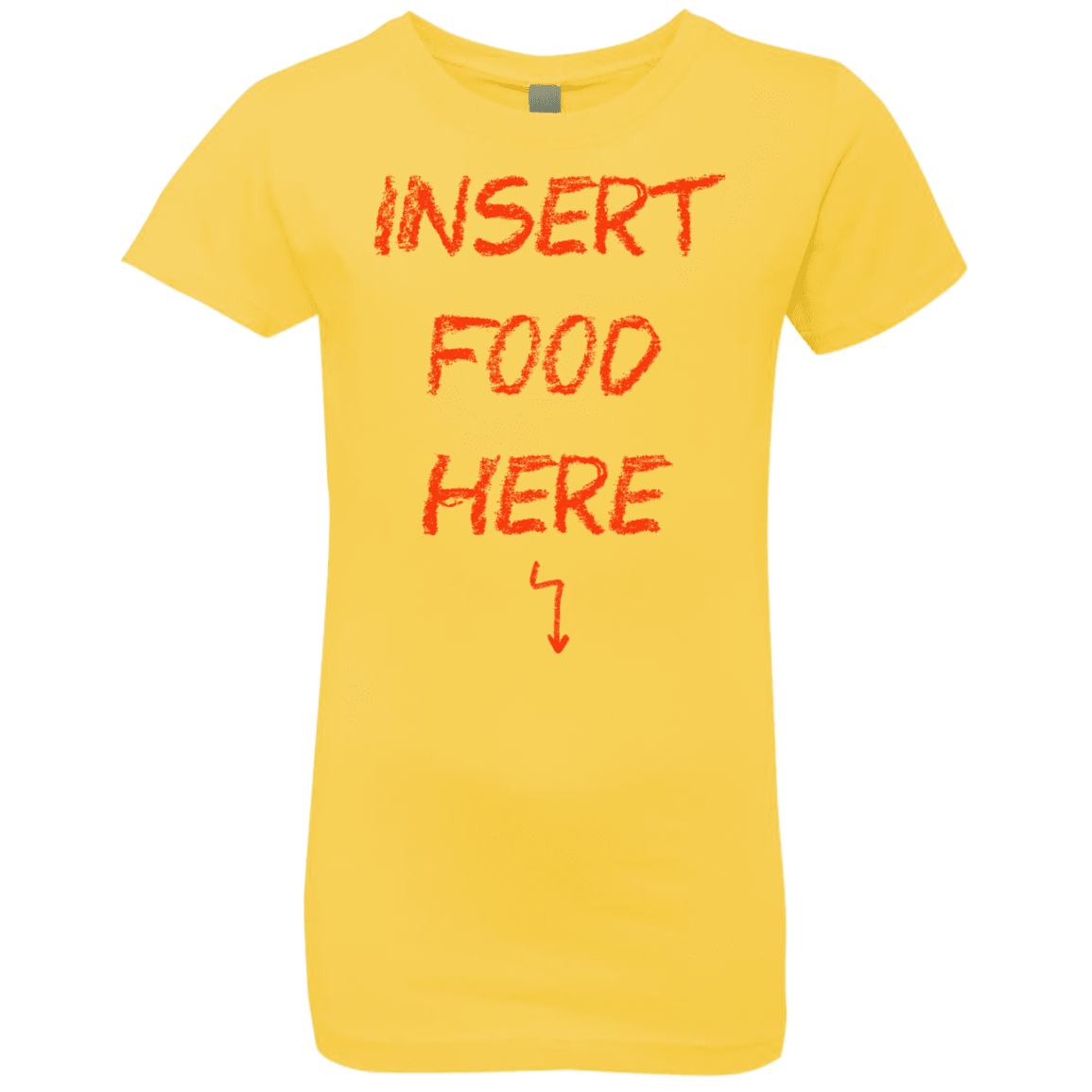 T-Shirts Vibrant Yellow / YXS Insert Food Girls Premium T-Shirt